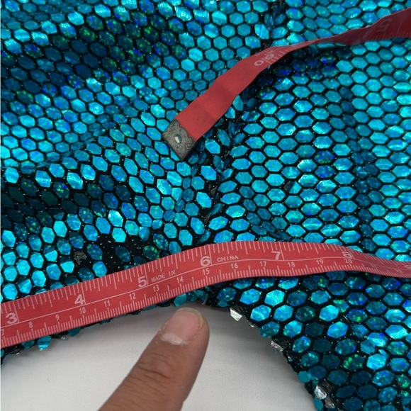 Shiny Sequin Sparkly Shorts for Men Straight Leg Partywear Rave Party Size M - Picture 12 of 13